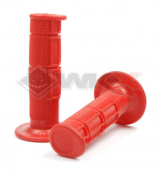 Piece Poign&eacute;es plastique soft grip ROUGE de Pit Bike et Dirt Bike