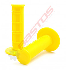 Piece Poign&eacute;es plastique soft grip JAUNE de Pit Bike et Dirt Bike