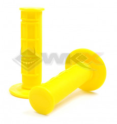 Piece Poign&eacute;es plastique soft grip JAUNE de Pit Bike et Dirt Bike