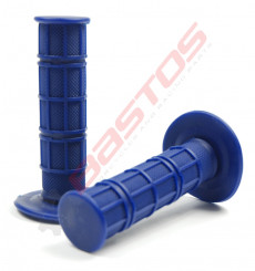 Piece Poign&eacute;es plastique soft grip BLEU de Pit Bike et Dirt Bike