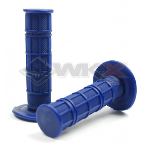 Piece Poign&eacute;es plastique soft grip BLEU de Pit Bike et Dirt Bike