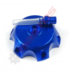 Piece Bouchon de r&eacute;servoir aluminium BLEU de Pit Bike et Dirt Bike