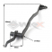 Piece P&eacute;dale de frein acier sur barre de Pit Bike et Dirt Bike