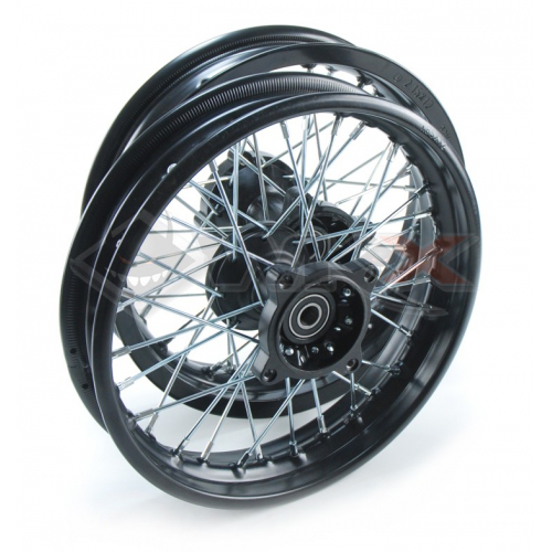 Piece Set de jantes supermotard acier avant + arri&egrave;re 12' axe 15mm de Pit Bike et Dirt Bike